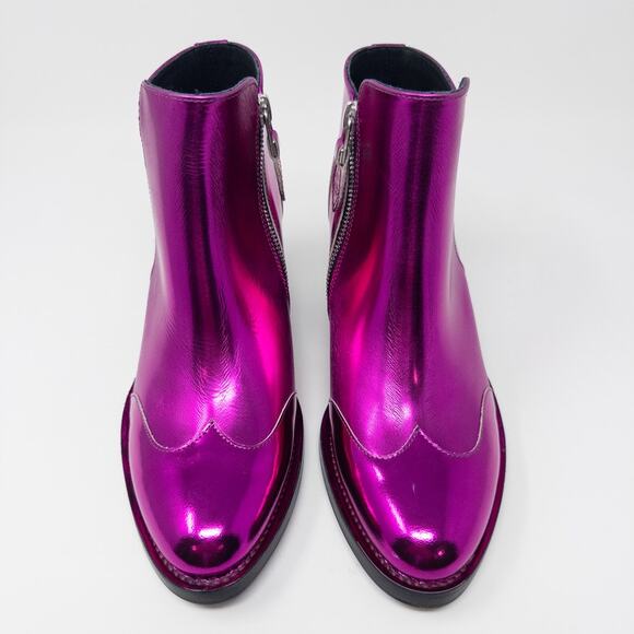 The Office of Angela Scott Magenta Boots Size 37 EU 7 US One-of-a-Kind - Picture 4 of 8